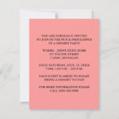 INVITATIE COLORFUL DESSERT "INDULGENCE" PARTIJ KAART (Achterkant)