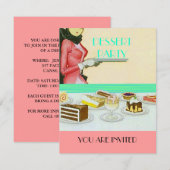 INVITATIE COLORFUL DESSERT "INDULGENCE" PARTIJ KAART (Voorkant / Achterkant)