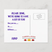 INVITATIE CUPCAKES ~ Briefkaart (Achterkant)