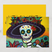 INVITATIE DIA DE LOS MUERTOS KAART (Voorkant / Achterkant)