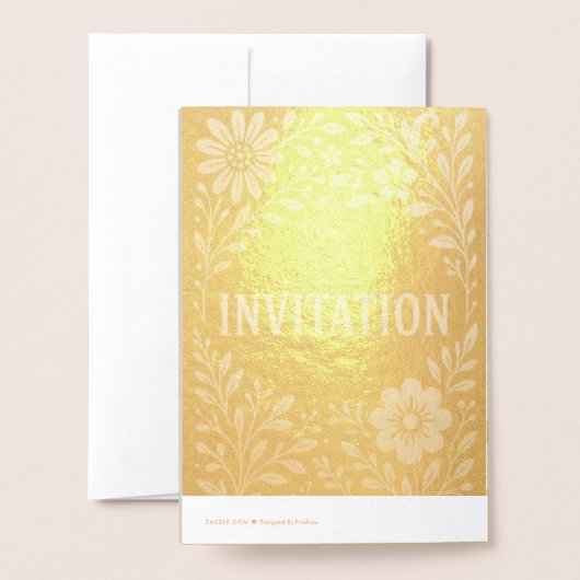 INVITATIE FOLIE KAARTEN (Met envelop)