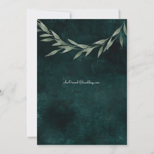 INVITATIE - KLASSIEKE 'GROENE RUSTIC' SAVE THE DATE (Achterkant)