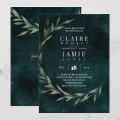 INVITATIE - KLASSIEKE 'GROENE RUSTIC' SAVE THE DATE (Voorkant / Achterkant)