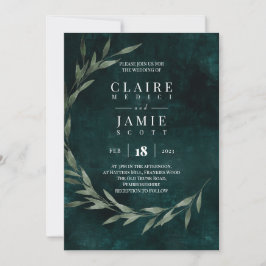 INVITATIE - KLASSIEKE 'GROENE RUSTIC' SAVE THE DATE