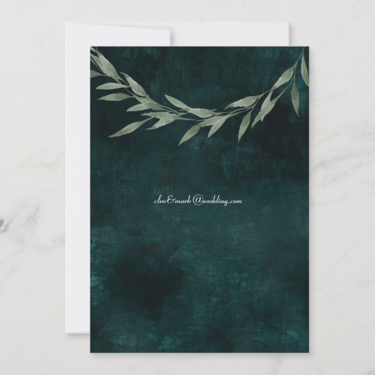 INVITATIE - KLASSIEKE 'GROENE RUSTIC' SAVE THE DATE (Achterkant)