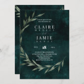 INVITATIE - KLASSIEKE 'GROENE RUSTIC' SAVE THE DATE (Voorkant / Achterkant)