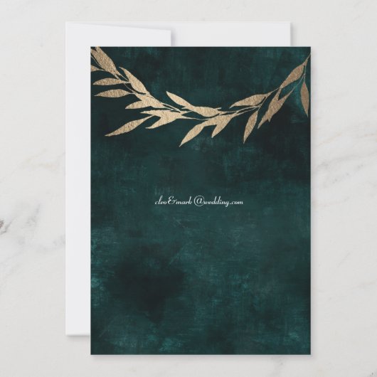 INVITATIE - KLASSIEKE 'GROENE RUSTIC' SAVE THE DATE (Achterkant)