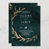 INVITATIE - KLASSIEKE 'GROENE RUSTIC' SAVE THE DATE (Voorkant / Achterkant)