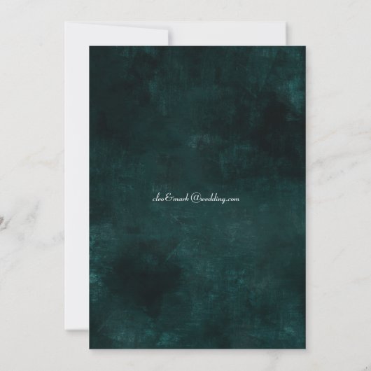 INVITATIE - KLASSIEKE 'GROENE RUSTIC' SAVE THE DATE (Achterkant)