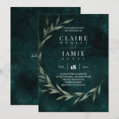INVITATIE - KLASSIEKE 'GROENE RUSTIC' SAVE THE DATE (Voorkant / Achterkant)