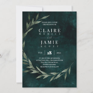INVITATIE - KLASSIEKE 'GROENE RUSTIC' SAVE THE DATE