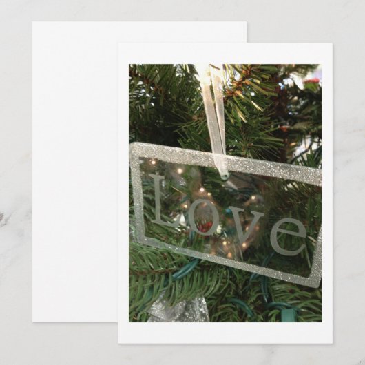 INVITATIE "LOVE" CHRISTMAS PARTIJ KAART (Voorkant / Achterkant)