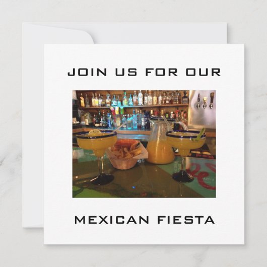 INVITATIE MEXICAN FIESTA PARTIJ KAART (Voorkant)