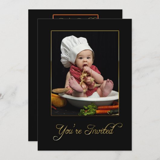 INVITATIE - MULTIDOEL - BABY ALS KORTE KAART (Voorkant / Achterkant)