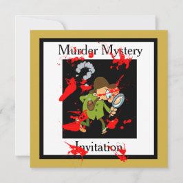 INVITATIE OP EEN MURDER MYSTERY WEEK-END KAART