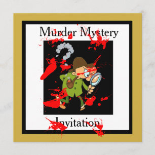 INVITATIE OP EEN MURDER MYSTERY WEEK-END KAART