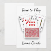 **INVITATIE OP SPELKAARTEN** KAART (Voorkant / Achterkant)