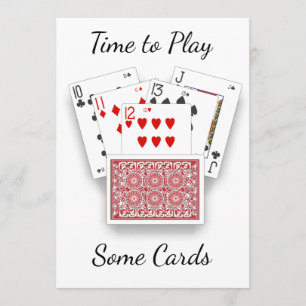 **INVITATIE OP SPELKAARTEN** KAART