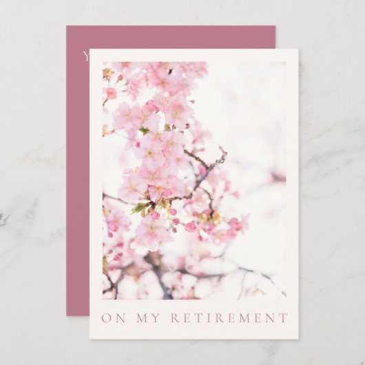 INVITATIE : OPMERKING : KERRY BLOSSOM BRANCH BEDANKKAART (Voorkant / Achterkant)