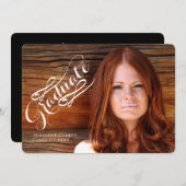 INVITATIE PARTIJ CELEBRATE FOTO GRADUATION KAART (Voorkant / Achterkant)