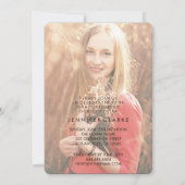 INVITATIE PARTIJ CELEBRATE FOTO GRADUATION KAART (Achterkant)