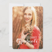 INVITATIE PARTIJ CELEBRATE FOTO GRADUATION KAART (Voorkant)