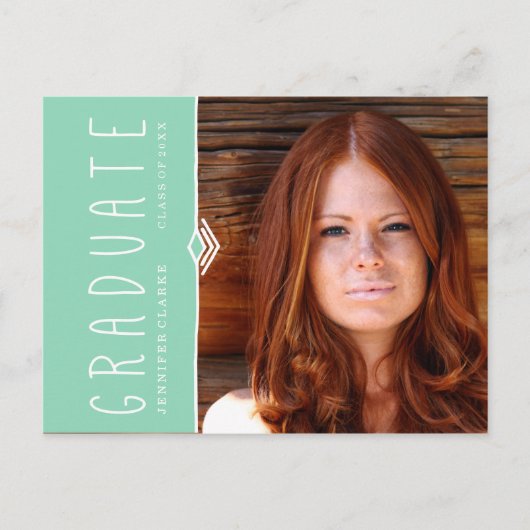 INVITATIE PARTIJ CELEBRATE FOTO GRADUATION UITNODIGING BRIEFKAART (Voorkant)