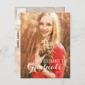 INVITATIE PARTIJ CELEBRATE FOTO GRADUATION UITNODIGING BRIEFKAART (Voorkant / Achterkant)