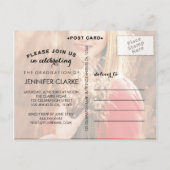 INVITATIE PARTIJ CELEBRATE FOTO GRADUATION UITNODIGING BRIEFKAART (Achterkant)