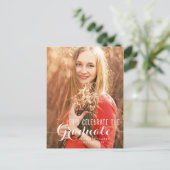 INVITATIE PARTIJ CELEBRATE FOTO GRADUATION UITNODIGING BRIEFKAART (Staand voorkant)