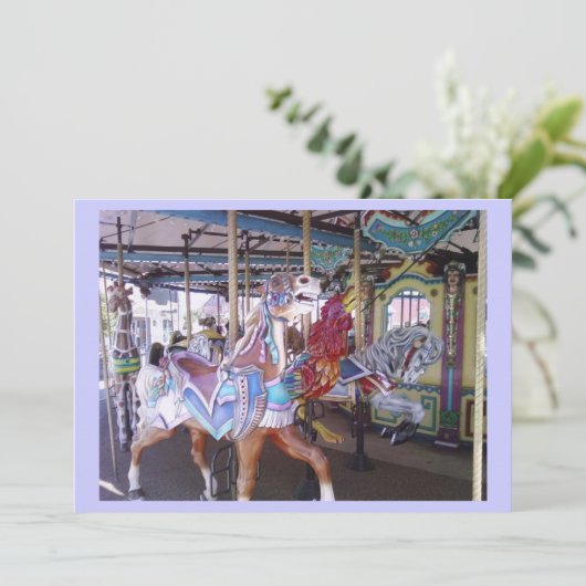 INVITATIE PARTIJEN CAROUSEL KAART (Staand voorkant)