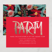 INVITATIE PARTIJEN/GOUDE FOLIE KAART (Voorkant / Achterkant)