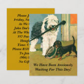 INVITATIE PARTIJEN Honden die het laatst wachten Kaart (Voorkant / Achterkant)