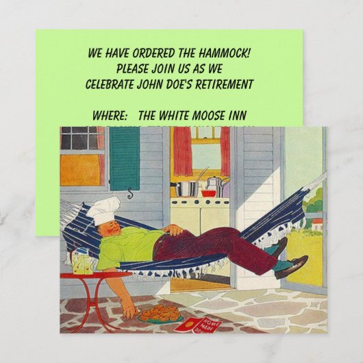 INVITATIE PARTIJEN TERUGWINNING ~ GEARNEERDE HAMMO KAART (Voorkant / Achterkant)