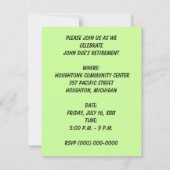 INVITATIE PARTIJEN VAN TERUGTREKKER —  GROENTREKKE KAART (Achterkant)