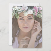 INVITATIE PINK FLORAL GRADUATION ARTIJ KAART (Achterkant)