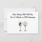 INVITATIE "SILVER WEDDING BELLS" KAART (Voorkant)
