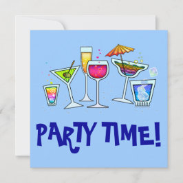 INVITATIE VAN COCKTAIL GLASSES PARTIJEN KAART
