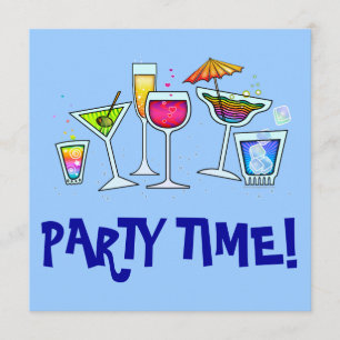 INVITATIE VAN COCKTAIL GLASSES PARTIJEN KAART