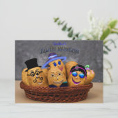 INVITATIE VAN DE FAMILIE REUNION - POTATOFAMILIE - KAART (Staand voorkant)