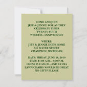 INVITATIE VAN DE FUN ~ AMERIKAANSE GOTHISCHE JUBIL KAART (Achterkant)