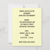 INVITATIE VAN DE PARTIJ VAN DE TERUGTREIN ~ MISTY  KAART (Achterkant)