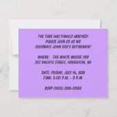 INVITATIE VAN DE PARTIJ VAN DE TERUGTREKKING ~ BAL KAART (Achterkant)