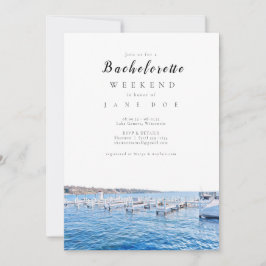 Invitatie van het meer van Genève-Wisconsin-Bachel Kaart