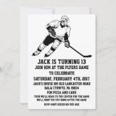 INVITATIE VAN HOCKEY BIRTHDAY-PARTIJ KAART (Voorkant)