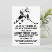 INVITATIE VAN HOCKEY BIRTHDAY-PARTIJ KAART (Staand voorkant)