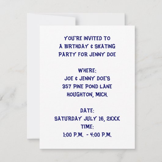 INVITATIE VAN KINDEREN DIE PARTIJEN GEVEN ~ BIRTHD KAART (Achterkant)