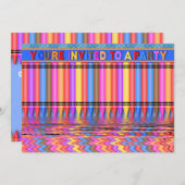 INVITATIE VAN KINDERPARTIJEN - MULTIDOEL/CRAYON KAART (Voorkant / Achterkant)