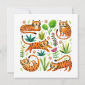 INVITATIE VAN KINDERPARTIJEN : SPEELTIGERS KAART (Voorkant)