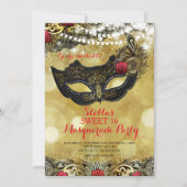 INVITATIE VAN MASQUERADE-PARTIJEN KAART (Voorkant)